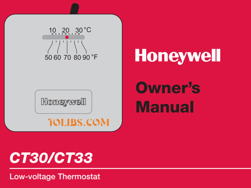 Honewywell CT30/CT33 Low Voltage Thermostat User Guide | Tolibs.com