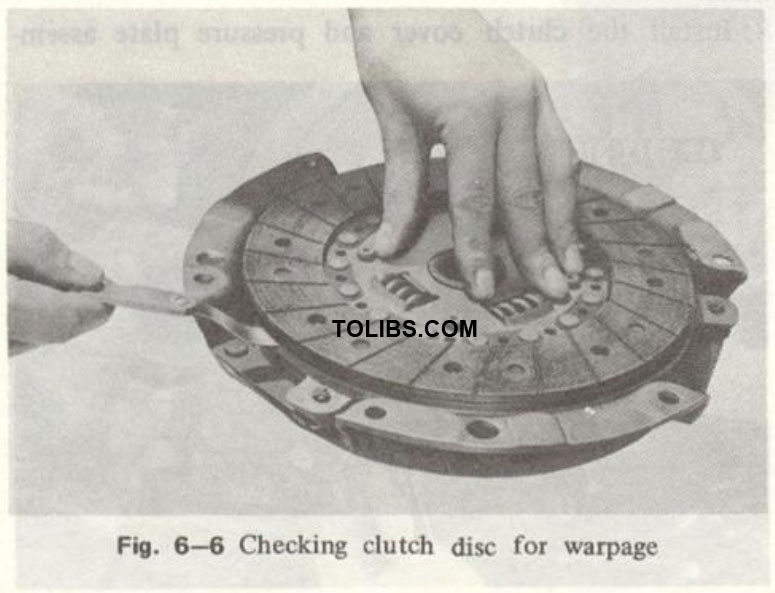 Checking clutch disc for warpage