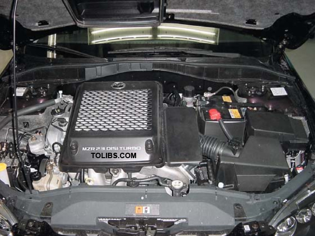 MAZDASPEED3 and MAZDASPEED6 remove the 10 mm bolts securing the plastic intercooler cover