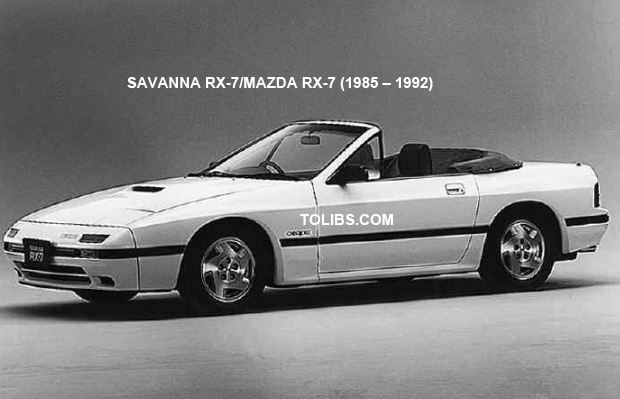 Savanna RX-7/Mazda RX-7 (1985 - 1992) Vehicle specifications