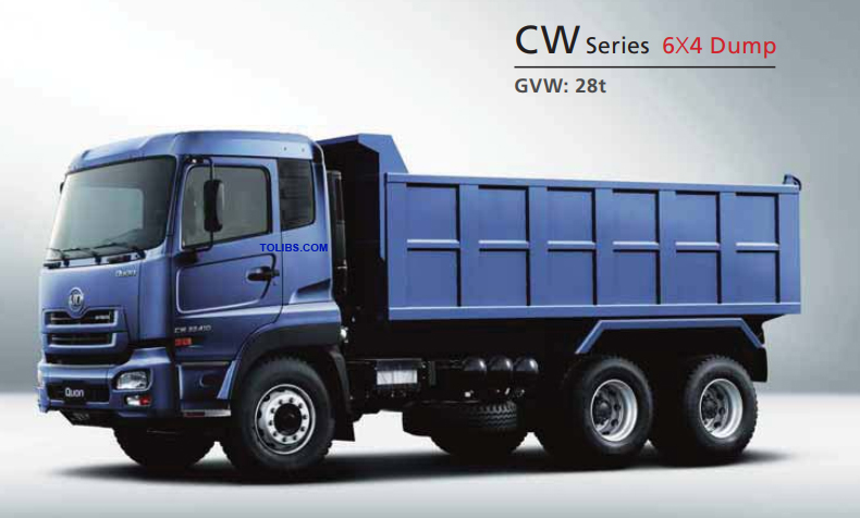 CW Series 6X4 Dump GVW 28t
