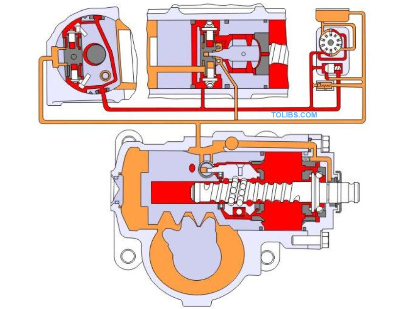 Valve in operating position