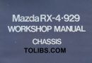Mazda RX-4-929 WORKSHOP MANUAL (Chassis)