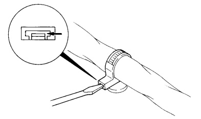 remove the wiring harness from the clip in the engine room